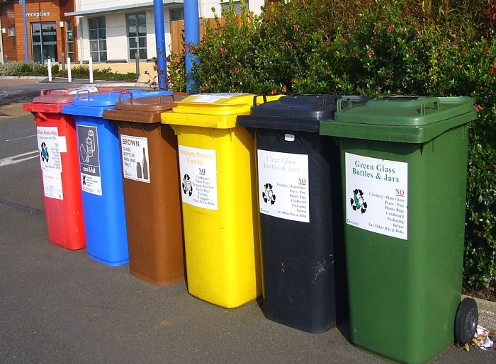 Colores de los contenedores de reciclaje
