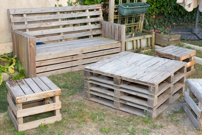 Build patio furniture out of pallets